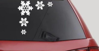 Snowflake Corner Design Car or Truck Window Vinyl Decal Sticker