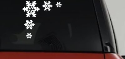 Snowflake Corner Design Car or Truck Window Vinyl Decal Sticker