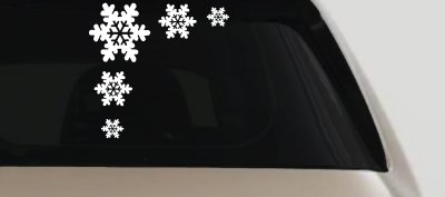 Snowflake Corner Design Car or Truck Window Vinyl Decal Sticker