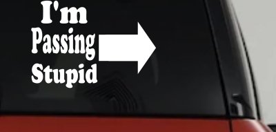 Im Passing Stupid Funny Car or Truck Window Vinyl Decal Sticker