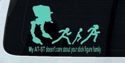 My AT ST Doesn't Care About Your Stick Family Car or Truck Window Decal Sticker (Mint)