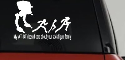 My AT ST Doesn't Care About Your Stick Family Car or Truck Window Vinyl Decal Sticker