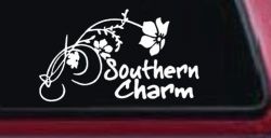 Southern Charm Flower Swirl Country Car or Truck Window Decal Sticker