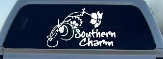 Southern Charm Flower Swirl Country Car or Truck Window Decal Sticker