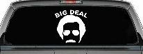 Big Deal Hair And Mustache Funny Car or Truck Window Decal Sticker