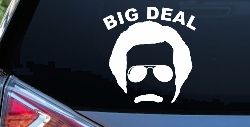 Big Deal Hair And Mustache Funny Car or Truck Window Decal Sticker