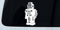 Retro Robot Sci Fi Car or Truck Window Decal Sticker