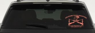 Native American Indian Release Your Weapons Guns 2nd Amendment Car or Truck Window Decal Sticker (Coral)