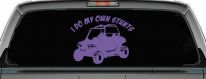 I Do My Own Stunts UTV Side By Side Off Road Car or Truck Window Decal Sticker (Purple)