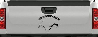 I Do My Own Stunts Bungee Jump Sports Car or Truck Window Vinyl Decal Sticker (Black)