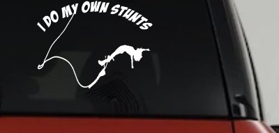 I Do My Own Stunts Bungee Jump Sports Car or Truck Window Vinyl Decal Sticker