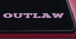 Outlaw Biker Car or Truck Window Decal Sticker (Lilac)