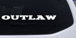 Outlaw Biker Car or Truck Window Decal Sticker