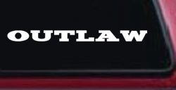 Outlaw Biker Car or Truck Window Decal Sticker