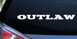 Outlaw Biker Car or Truck Window Decal Sticker