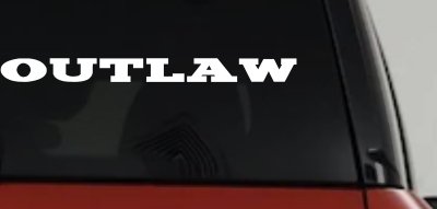 Outlaw Biker Car or Truck Window Vinyl Decal Sticker
