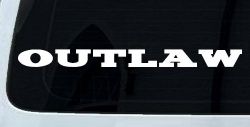 Outlaw Biker Car or Truck Window Decal Sticker
