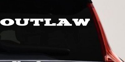 Outlaw Biker Car or Truck Window Vinyl Decal Sticker