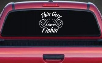 This Guy Loves Fishing Car or Truck Window Decal Sticker