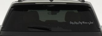 Classy Sassy Flirty Woman on Board Car or Truck Window Decal Sticker (Telegrey)
