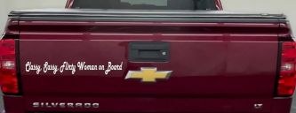 Classy Sassy Flirty Woman on Board Car or Truck Window Decal Sticker (White)