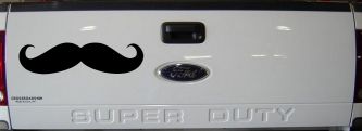 Handlebar Mustache Funny Car or Truck Window Vinyl Decal Sticker (Black)