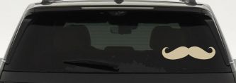 Handlebar Mustache Funny Car or Truck Window Decal Sticker (Desert Sand)