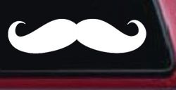 Handlebar Mustache Funny Car or Truck Window Decal Sticker