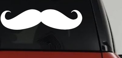 Handlebar Mustache Funny Car or Truck Window Vinyl Decal Sticker