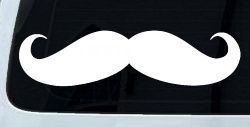 Handlebar Mustache Funny Car or Truck Window Decal Sticker