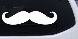Handlebar Mustache Funny Car or Truck Window Decal Sticker