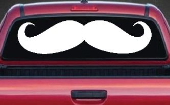 Handlebar Mustache Funny Car or Truck Window Decal Sticker