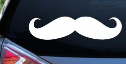 Handlebar Mustache Funny Car or Truck Window Decal Sticker