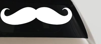 Handlebar Mustache Funny Car or Truck Window Vinyl Decal Sticker