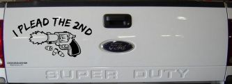 I Plead The 2nd Amendment Gun Guns Car or Truck Window Vinyl Decal Sticker (Black)
