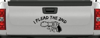 I Plead The 2nd Amendment Gun Guns Car or Truck Window Vinyl Decal Sticker (Black)