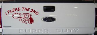 I Plead The 2nd Amendment Gun Guns Car or Truck Window Decal Sticker (Burgundy)