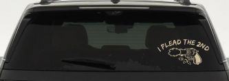 I Plead The 2nd Amendment Gun Guns Car or Truck Window Decal Sticker (Desert Sand)