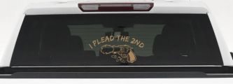 I Plead The 2nd Amendment Gun Guns Car or Truck Window Decal Sticker (Light Brown)