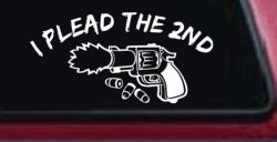 I Plead The 2nd Amendment Gun Guns Car or Truck Window Decal Sticker