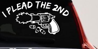 I Plead The 2nd Amendment Gun Guns Car or Truck Window Vinyl Decal Sticker