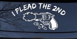 I Plead The 2nd Amendment Gun Guns Car or Truck Window Decal Sticker