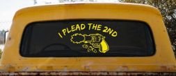 I Plead The 2nd Amendment Gun Guns Car or Truck Window Vinyl Decal Sticker (Yellow)