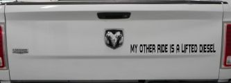 My Other Ride Is A Lifted Diesel Off Road Car or Truck Window Decal Sticker (Black)