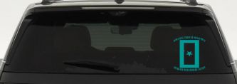 Mom Going Through Deployment Military Car or Truck Window Decal Sticker (Turquoise)