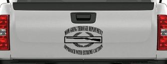 Mom Going Through Deployment Crest Military Car or Truck Window Vinyl Decal Sticker (Matte Black)