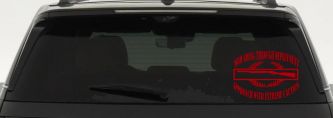 Mom Going Through Deployment Crest Military Car or Truck Window Decal Sticker (Red)