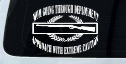 Mom Going Through Deployment Crest Military Car or Truck Window Decal Sticker