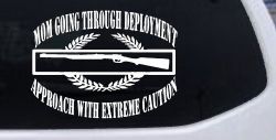 Mom Going Through Deployment Crest Military Car or Truck Window Decal Sticker