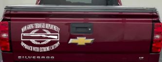 Mom Going Through Deployment Crest Military Car or Truck Window Decal Sticker (White)